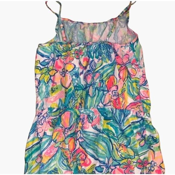 Lilly Pulitzer Romper Size 4-5 Pockets Pull on Style Cotton Aleene Romper in Sur - Picture 4 of 8